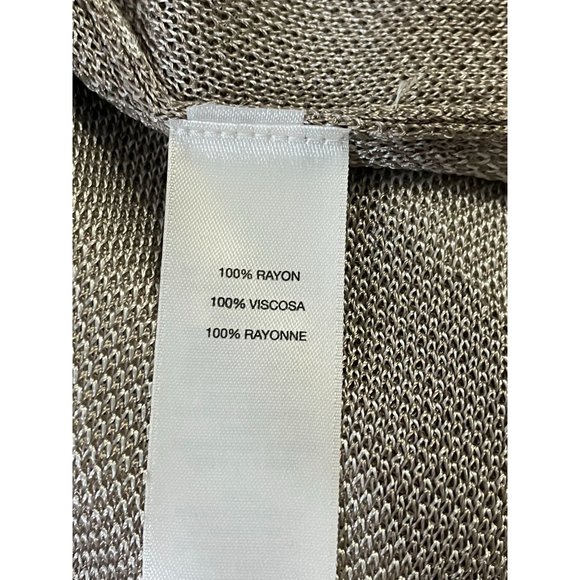 NWT Chico's Cardigan Boho Light Grey and Brown Size 3 Women's Sweater - Picture 7 of 8